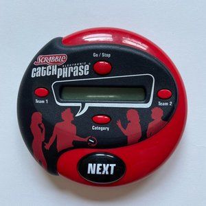 Scrabble Catch Phrase Electronic Game Handheld Team Party Hasbro Tested